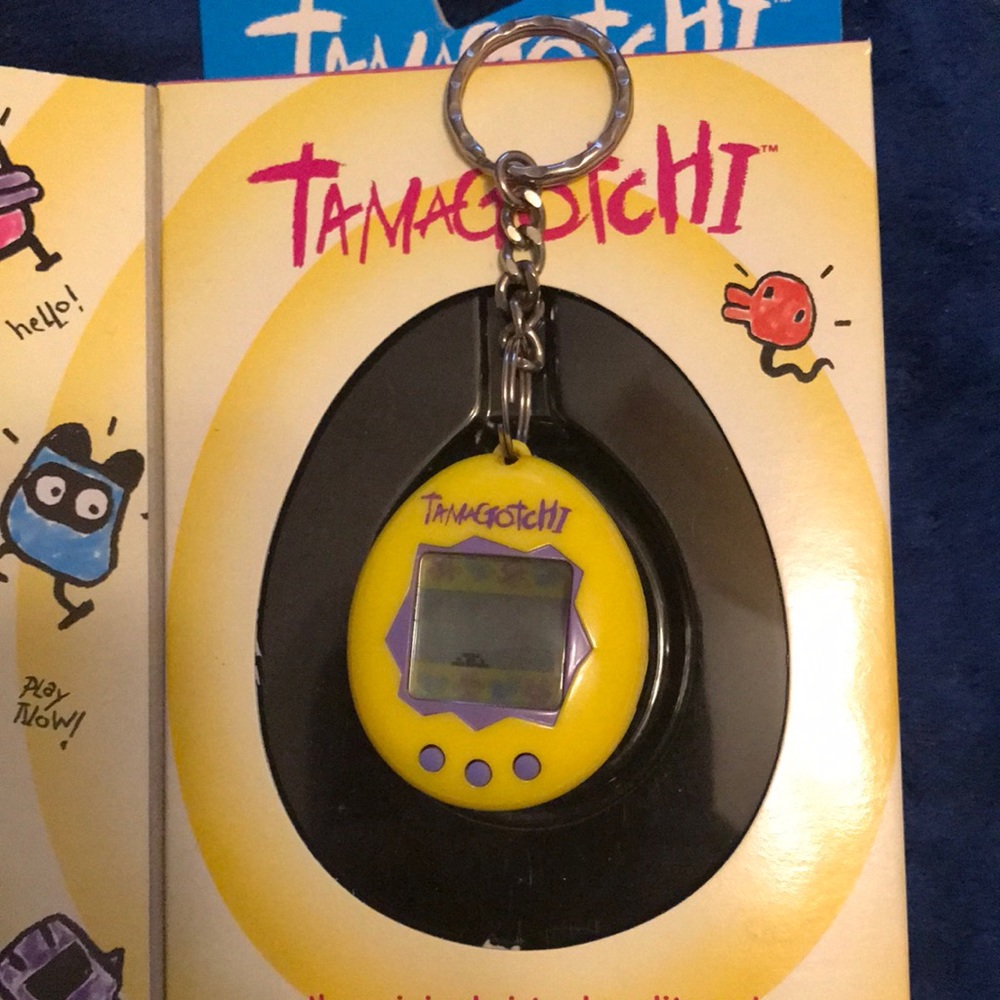 Used 1997 Tomagotchi. Works fine. Original box.